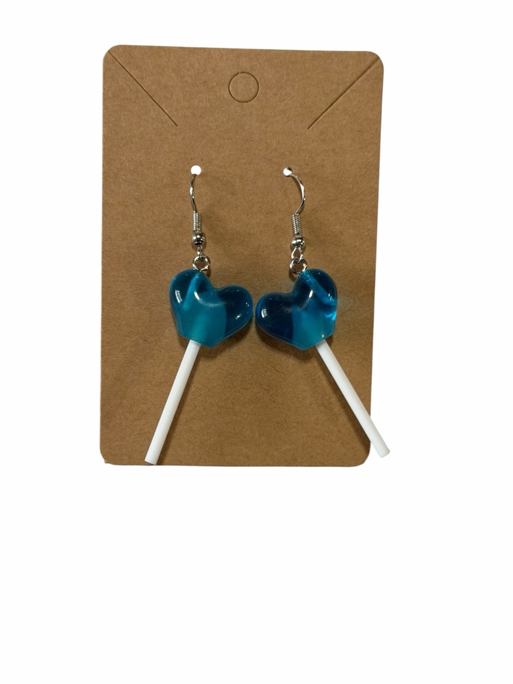 Blue Heart Lollipop Dangle Earrings - Charming Women Jewelry
